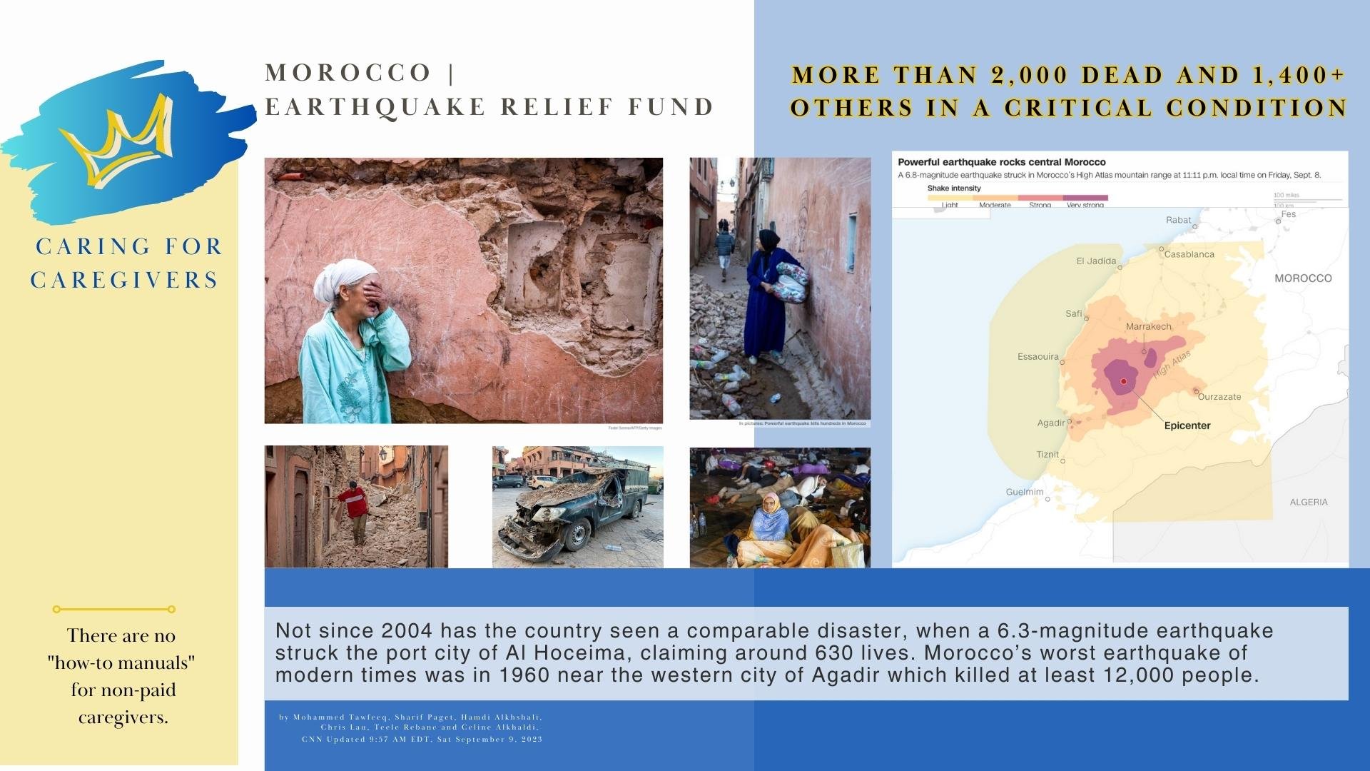 More than 2,000 dead and 1,400+ others in a critical condition