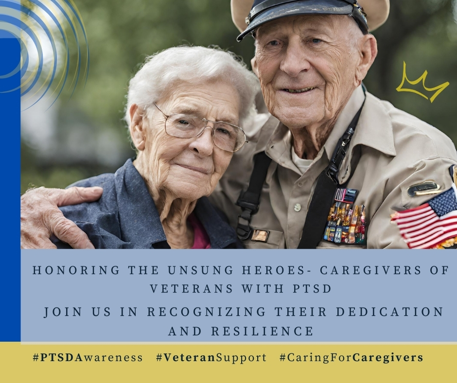 Honoring the unsung heroes - caregivers of veterans with PTSD. Join us in recognizing their dedication and resilience. #CaringForCaregivers #PTSDAwareness #VeteranSupport-1